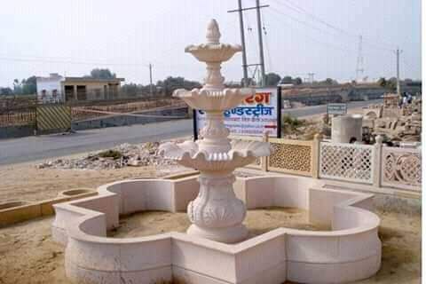 Pink Sandstone Fountain