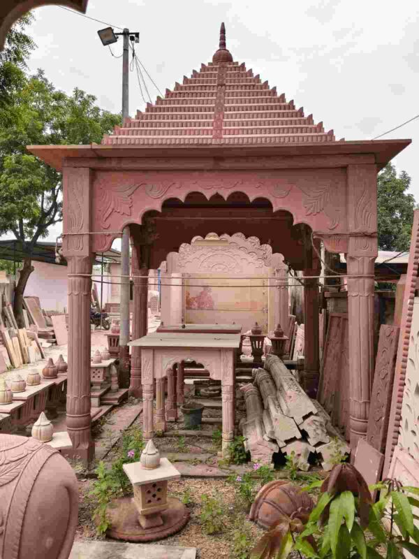 Pink Sandstone Chatri 9 Feet