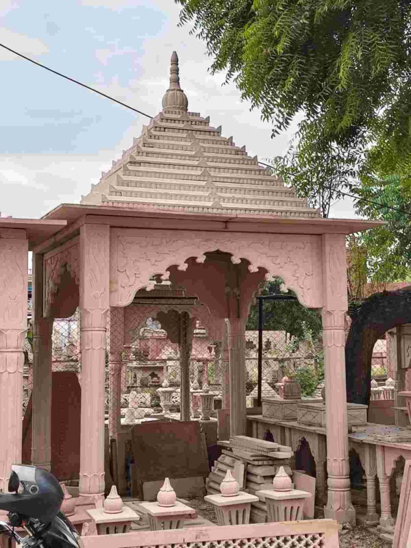 Pink Sandstone Chatri 9 Feet